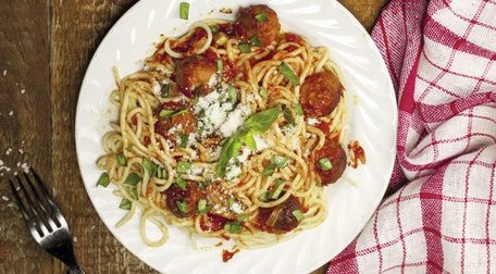 [Translate to Poland - Polish:] Spaghetti with meatballs and tomato sauce